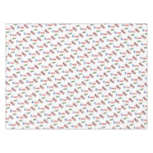 Rode Retro  Typografie Patroon Kerstmis Tafelkleed (Voorkant (Horizontaal))