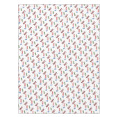 Rode Retro  Typografie Patroon Kerstmis Tafelkleed (Voorkant)