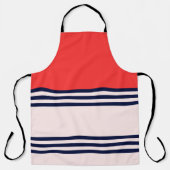 Rode Retrostripes Schort (Voorkant)