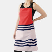 Rode Retrostripes Schort (Insitu)