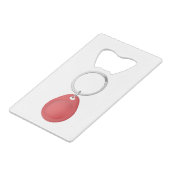Rode RFID-sleutelhanger Kredietkaart Flessenopener (Achterkant Gekanteld)