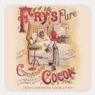 Rode Ridderkapje uit het victoriaanse tijdperk Cac Vierkante Sticker