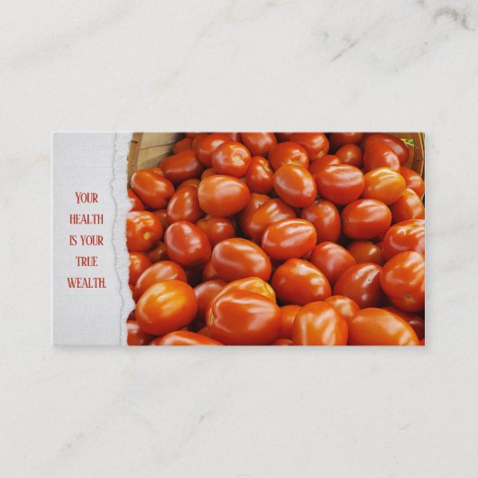 rode rijpe tomaten visitekaartje (Voorkant)