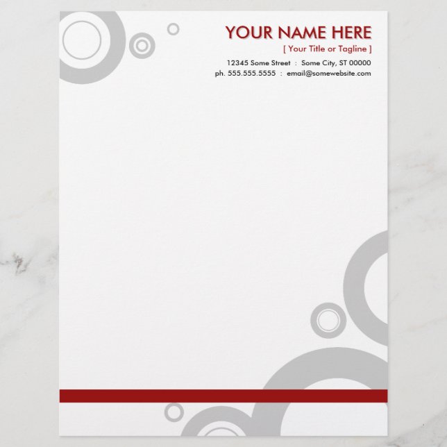 rode ringen briefhoofd ontwerp (Voorkant)