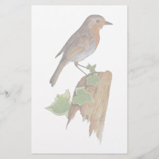 Rode robin op houten post briefpapier