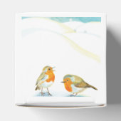 Rode Robins in de winter Bedankdoosjes (Bovenkant)