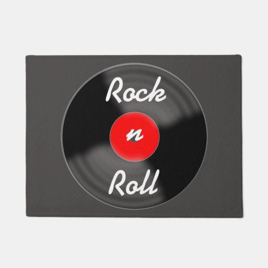 Rode Rock N Roll Record Deurmat (Voorkant)