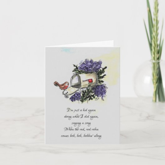 Rode Rode Robin Card Kaart (Voorkant)