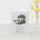 Rode Rode Robin Card Kaart (Gele Bloem)