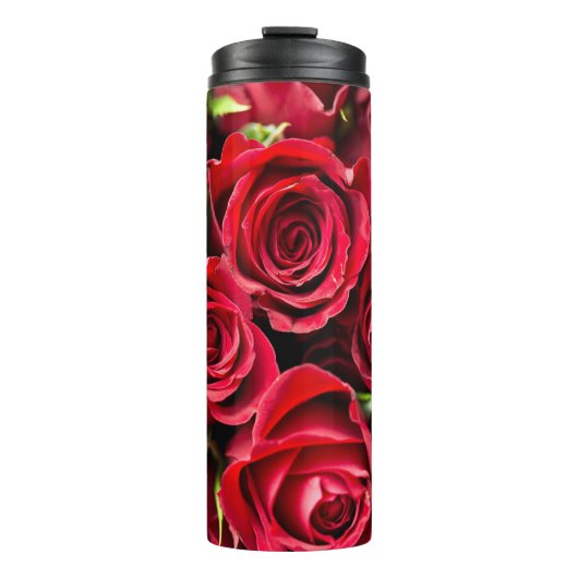 Rode, rode rozen thermosbeker (Voorkant)