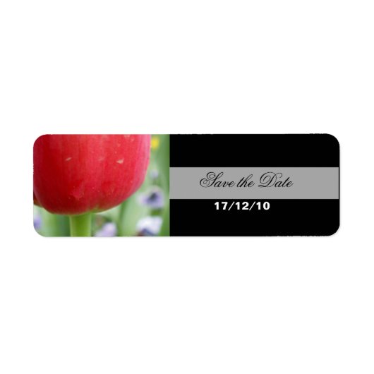 Rode Rode Tulp Etiket (Voorkant)