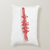 Rode roeiroeiers, team watersport accent kussen (Achterkant (Verticaal))