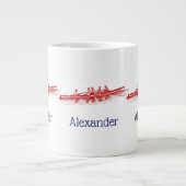 Rode roeiroeiers, team watersport extra grote beker (Voorkant)