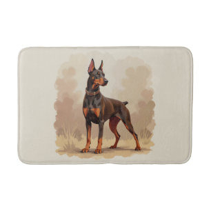 Rode Roest Bruine Dobermann Pinscher Hond Badmat
