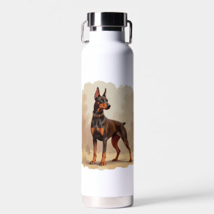 Rode Roest Bruine Dobermann Pinscher Hond Waterfles