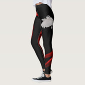 rode rog met witte kraai leggings (Links)