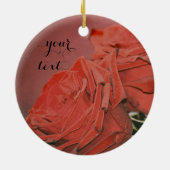 Rode rog zoals fluwelen keramisch ornament (Achterkant)