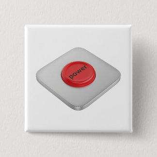 Rode ronde aan/uit-knop vierkante button 5,1 cm
