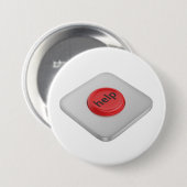 Rode ronde helpknop button 7,6 cm (Voorkant /achterkant)