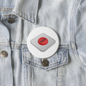 Rode ronde helpknop button 7,6 cm (In situ)