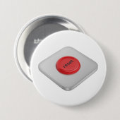 Rode ronde resetknop button 7,6 cm (Voorkant /achterkant)