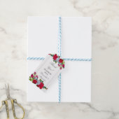 Rode roodbruin cadeaulabel (Met Touw)