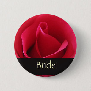 Rode roodbruine knop ronde button 5,7 cm