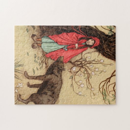 rode roodharen en wolven legpuzzel (Horizontaal)