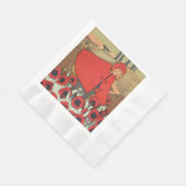  rode roofhond Wolf papaverbloemen Servetten (Hoek)