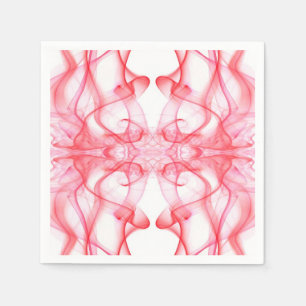Rode Rook Symmetrische Minimalistische Abstracte K Servetten