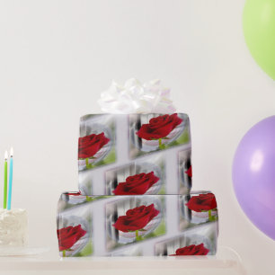 Rode roos 2 cadeaupapier