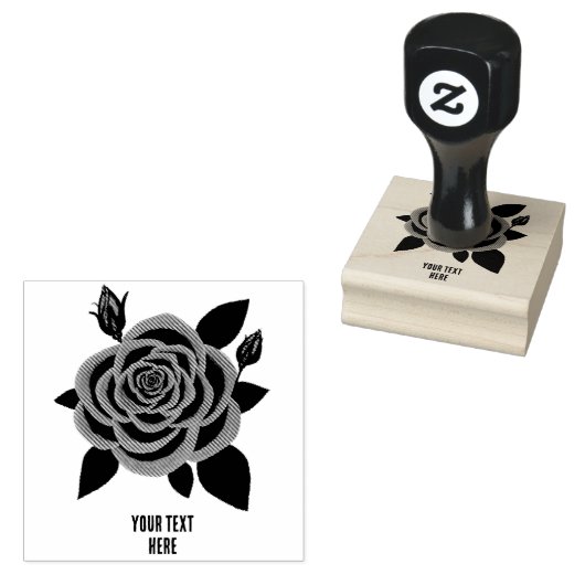 Rode Roos 5 cm Rubberen Stempel (Gestempeld)