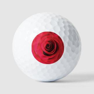 Rode roos bloem detail golfballen