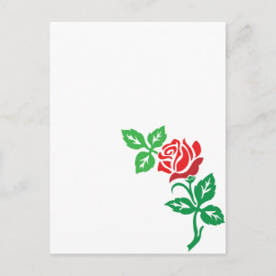 Rode Roos Bloem Ontwerp – Klassieke Bloemenpracht Briefkaart