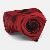 Rode Roos Bloem Stropdas (Opgerold)