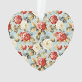 Rode Roos Bloemblaadjes Bloemen Ornament (achterkant)
