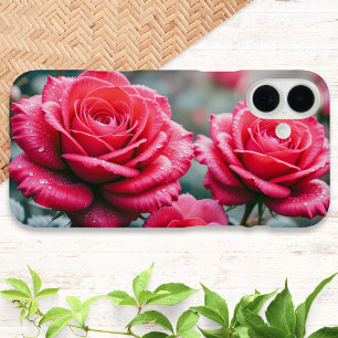 Rode Roos Bloemen Elegante Bloem iPhone 16 Plus Hoesje