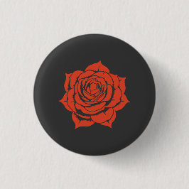 Rode Roos Bloemschikking - Kleine Knoop Ronde Button 3,2 Cm