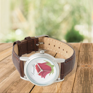 Rode roos bruidsmeisje naam horloge