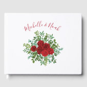 Rode Roos Bruiloft Gastenboek (Voorkant)