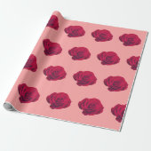 Rode Roos Cadeaupapier (Uitgerold)