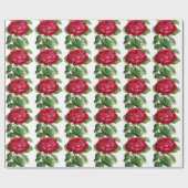 Rode roos cadeaupapier (Vlak)