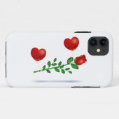 Rode roos Case-Mate iPhone case (Achterkant (horizontaal))