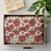 Rode roos en goud tissuepapier (Geschenk)