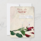 rode roos en wijn jubileumfeest kaart (Voorkant)