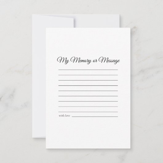 Rode roos en witte parels delen een begrafenis notitiekaartje (Achterkant)