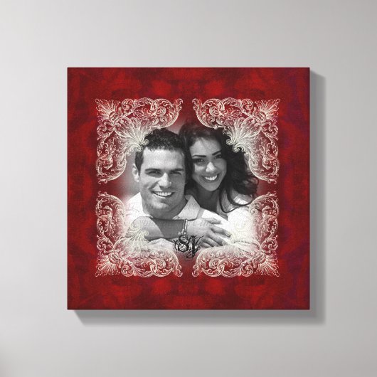  rode roos fotoprint canvas afdruk (Voorkant)