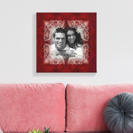  rode roos fotoprint canvas afdruk (Insitu (Woonkamer))