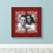  rode roos fotoprint canvas afdruk (Insitu (Houten vloer))