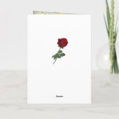 Rode roos, gouden confetti Vrouw Verjaardag Kaart (Achterkant)